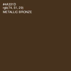 #4A331D - Metallic Bronze Color Image